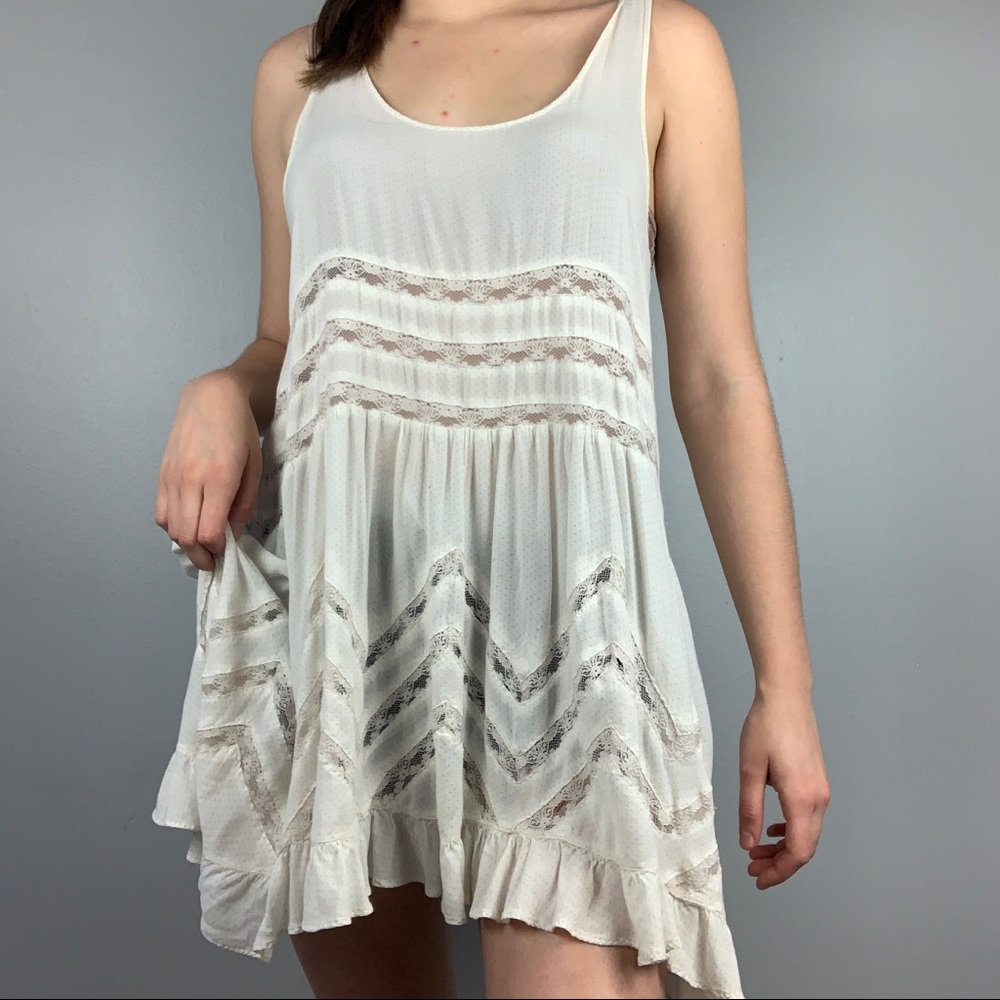 Intimately Free People Cream Lace Slip Dress